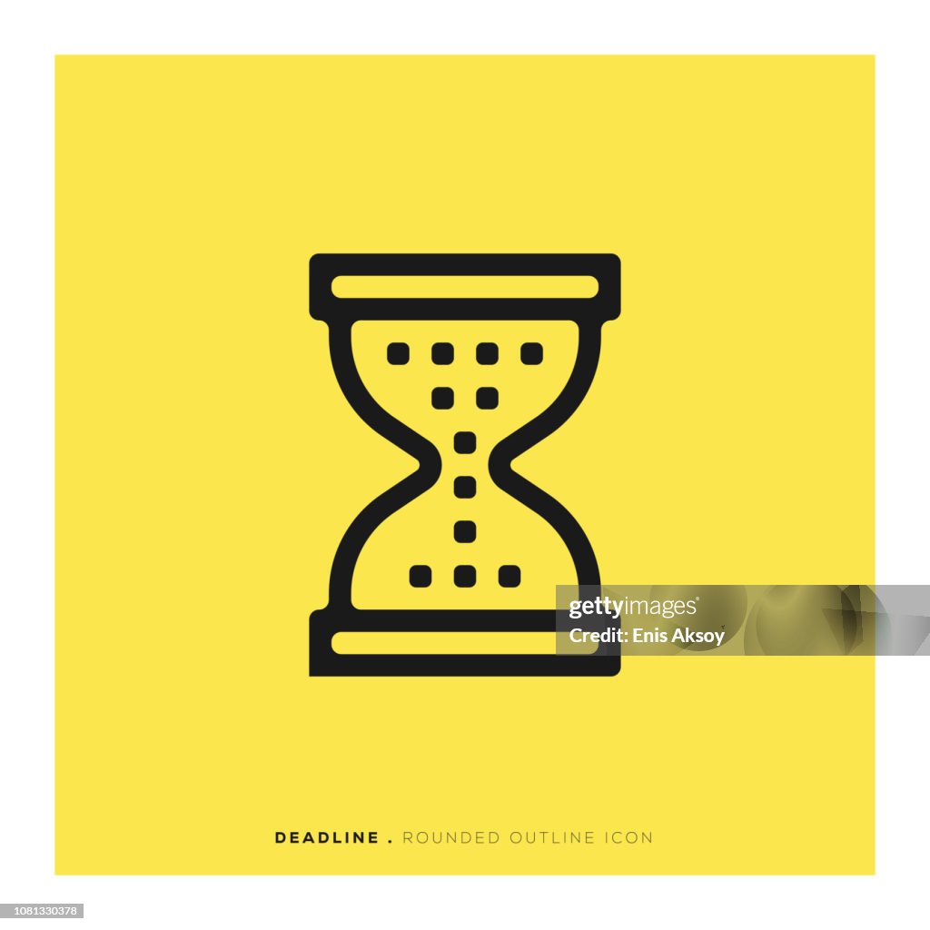 Icona linea arrotondata scadenza