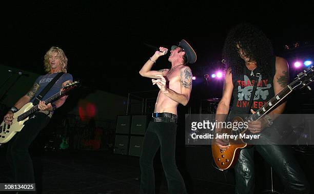 Duff McKagan, Scott Weiland and Slash of Velvet Revolver