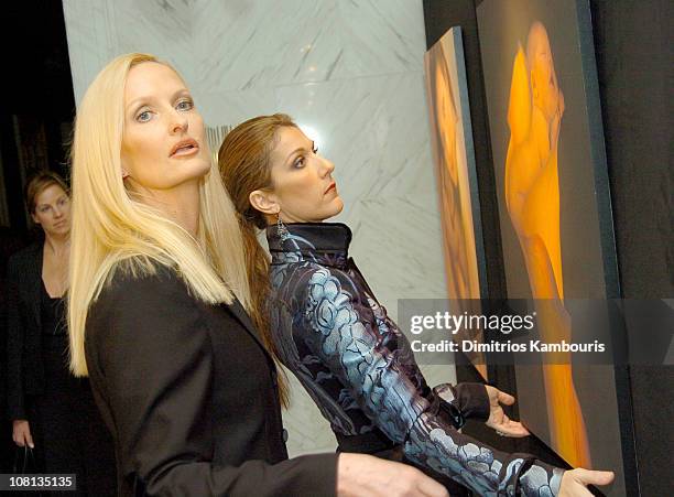 Anne Geddes and Celine Dion during Celine Dion and Anne Geddes Collaborate on a Major New Work Miracle at Sony in New York City, New York, United...