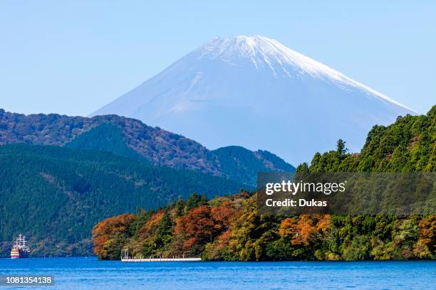 Japan, Honshu, Fuji-Hakone-Izu National Park, Lake Ashinoko and Mt.Fuji