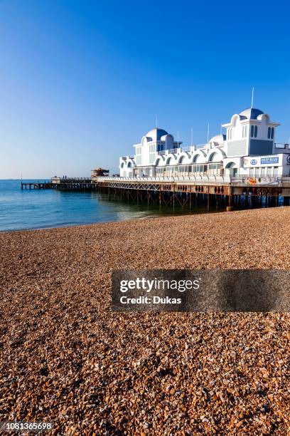 England, Hampshire, Portsmouth, Southsea Beach and Pier