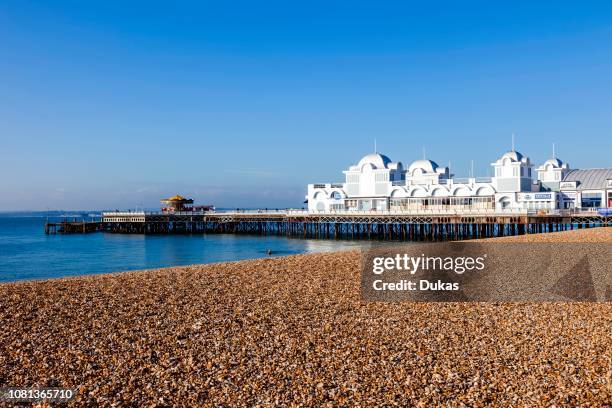 England, Hampshire, Portsmouth, Southsea Beach and Pier