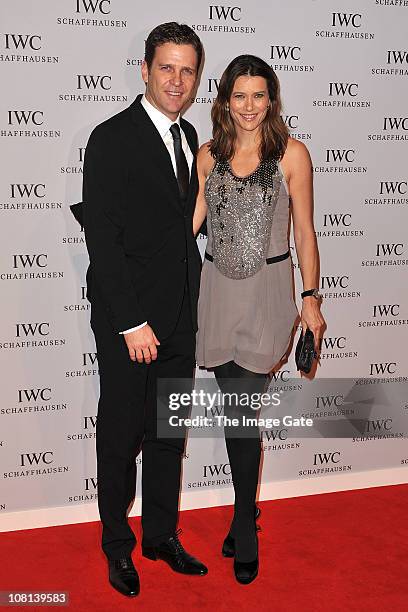 Oliver Bierhoff and Klara Bierhoff attend IWC Schaffhausen: an evening in Portofino at Palexpo Hall 1 on January 18, 2011 in Geneva, Switzerland.