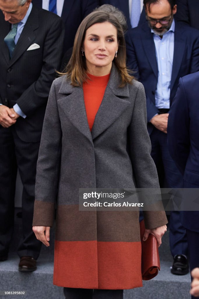 Queen Letizia Of Spain Attends A Meeting With FAD Foundation