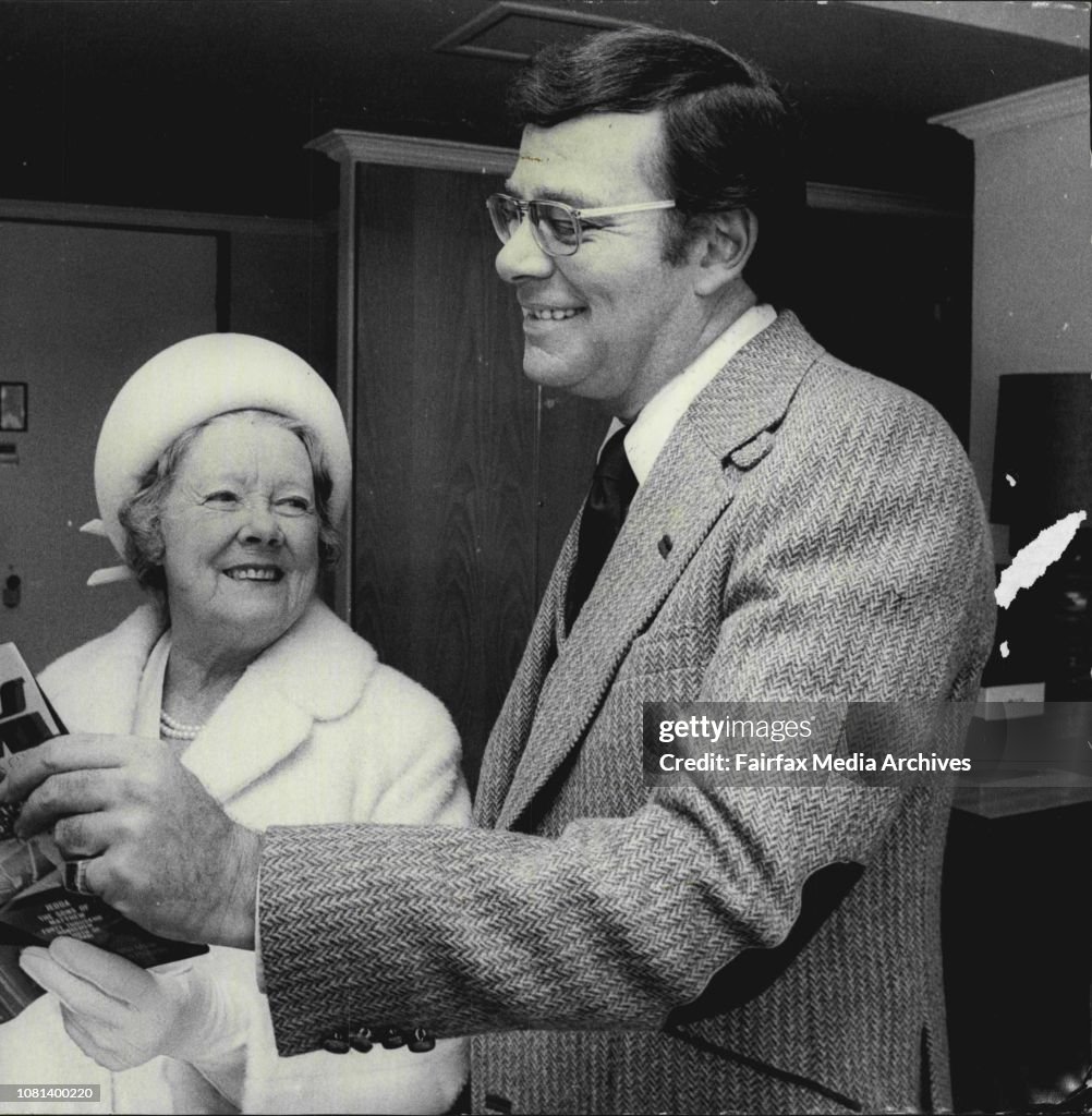 Herald "Look" -- Ross Hunter and Elsa ChauvellAmerican film producer, Ross Hunter, with Mrs. Elsa Chauvell and a copy of Mrs. Chauvell's book.