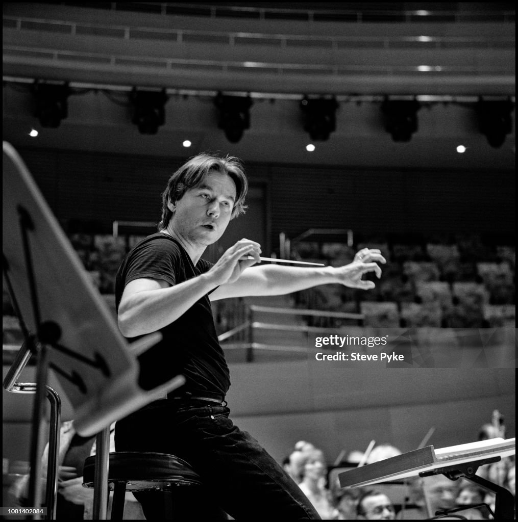 Finnish orchestral conductor and composer Esa Pekka Salonen at a Finnish orchestral conductor and composer Esa Pekka Salonen at a