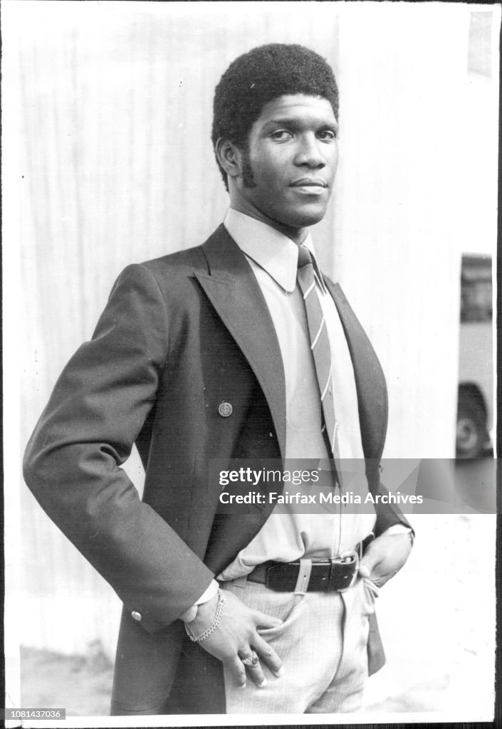 West Indies Cricket team arrived at Mascot ***** New Guinea.Lawrence Rowe.