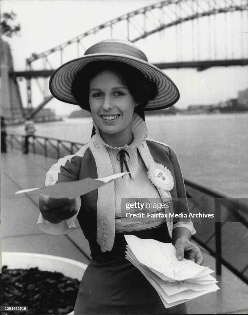 Actress Helen Morse who plays the part of Doris, the daughter of the