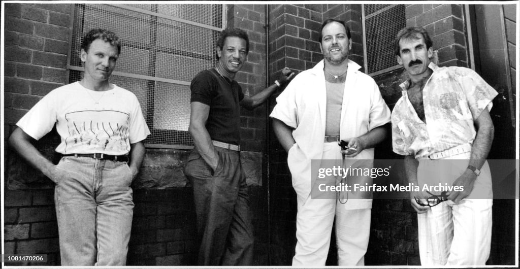 Canadian pop group-The Nylons.L T R - Marc Connors, Arnold Robinson, Paul Cooper, Claude Morrison.