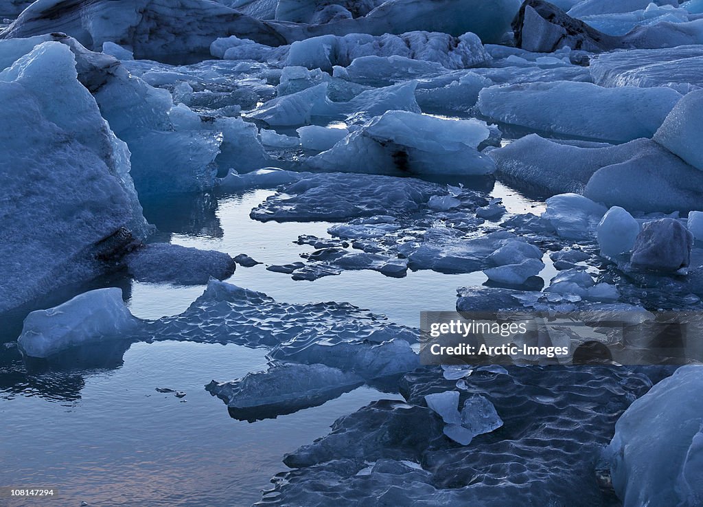 Ice melts, Jokulsarlon Glacial Lagoon