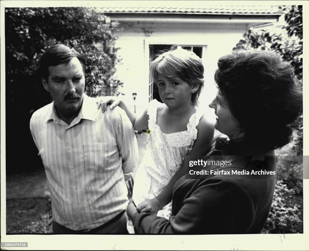 Safe: John and Jennifer Woods with Annabel, 6, after their ordeal.A Desperate gunman held a family of seven hostage for three hours in their Sydney home before he surrendered to police.None of the family was injured and the gunman eventually handed over t