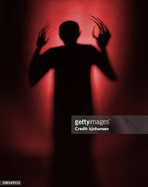 halloween red vampire silhouette or background - horror stock pictures, royalty-free photos & images
