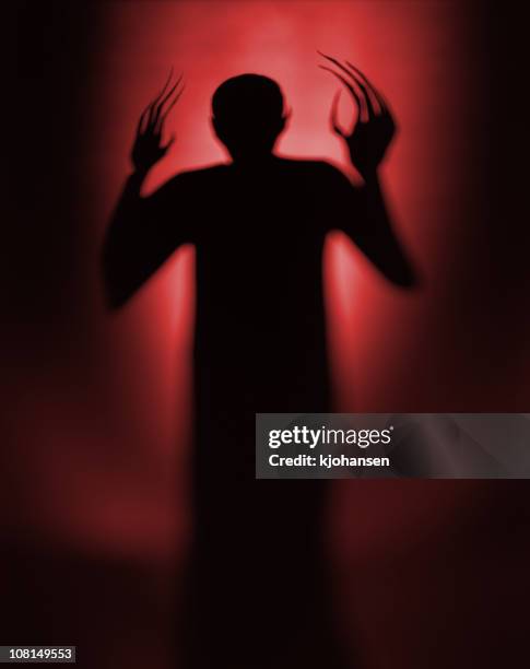 halloween red vampire silhouette or background - monsters stock pictures, royalty-free photos & images