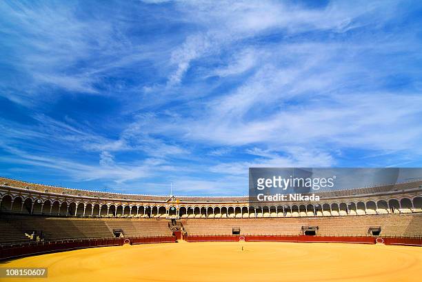 bullfighting arena with blue sky - bullfight 個照片及圖片檔