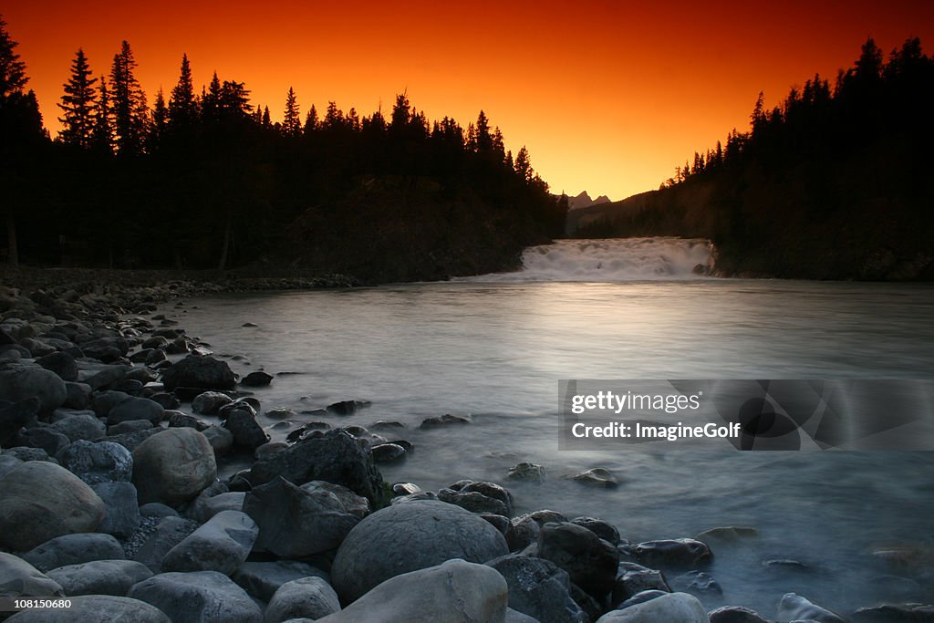 Bow Falls In Banff National Park