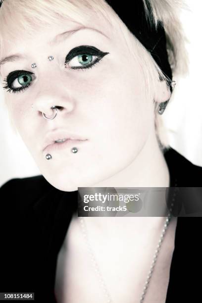 black, white and green - black eyeshadow stock pictures, royalty-free photos & images