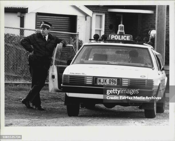 Police in action jumping fences and patrolling the Beverly Hills area, in search for a dear, spotted last night and early this morning in the area....