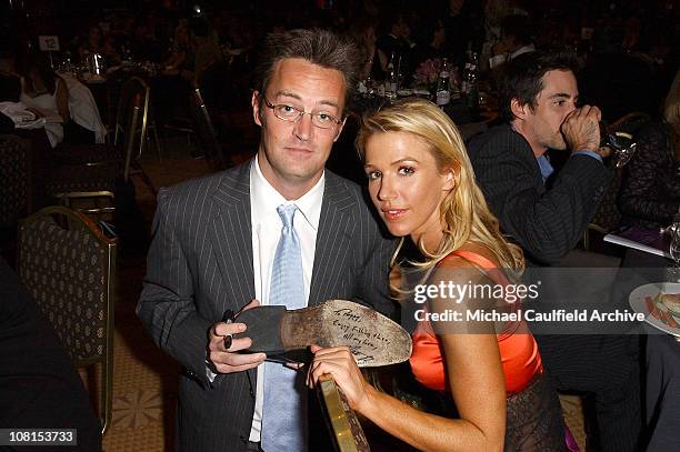 Matthew Perry and Poppy Montgomery during The Lili Claire Foundations 7th Annual Benefit Gala Hosted by Matthew Perry - Show and Audience at Century...