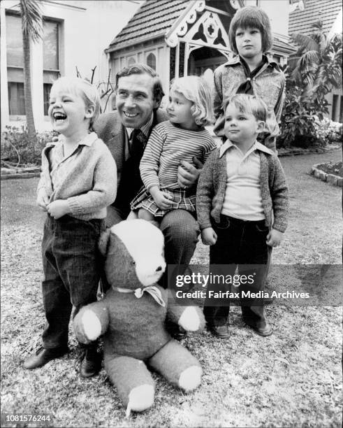 Mr. Todd with the children involved in the presentation, from left, Cedric 4, Simon 4, Darrell 3Â½, and Mark 11 at the rear.The money was raised by...