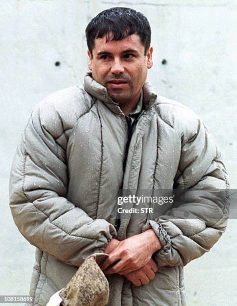 This July 10, 1993 file photo shows Mexican Joaquin Guzman Loera, aka El Chapo, at La Palma prison in Almoloya of Juarez, Mexico. Guzman, the world...