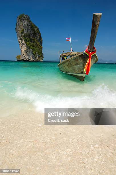 arriving @ the beach - koh poda stock pictures, royalty-free photos & images