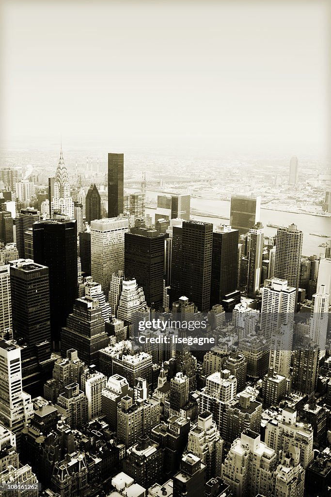 Aerial View of Manhattan, New York City