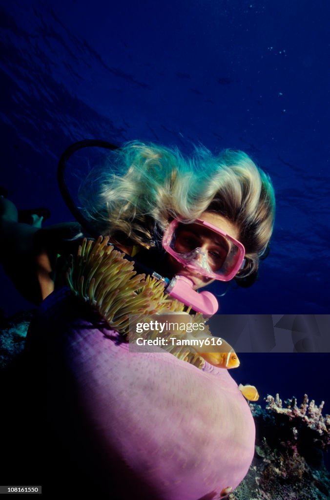 Woman Meets Clownfish