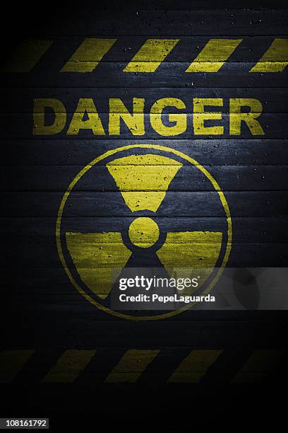 warning: nuclear power - radiation symbol stock pictures, royalty-free photos & images