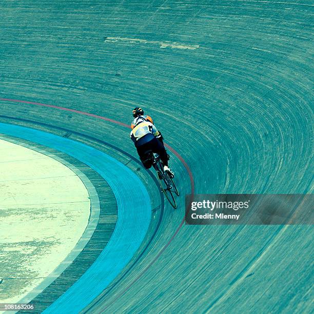 bicycle velodrom race - cycling track stock pictures, royalty-free photos & images