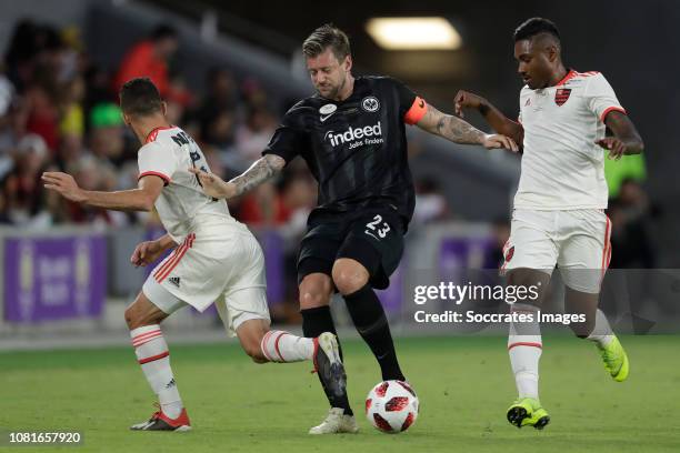 Rene of Flamengo. Marco Russ of Eintracht Frankfurt during the match between Flamengo v Eintracht Frankfurt at the Orlando City Stadum on January 12,...