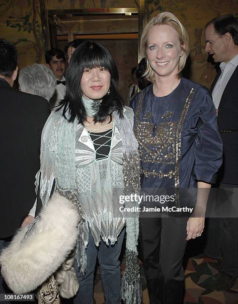 Anna Sui and Linda Wells, editor-in-chief of Allure Magazine