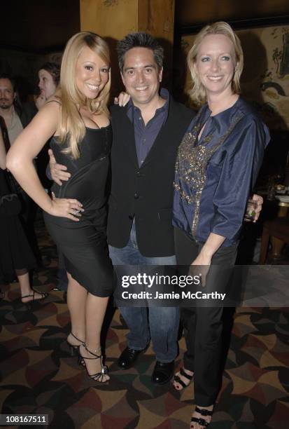 Mariah Carey, Michael Thompson and Linda Wells, editor-in-chief of Allure Magazine