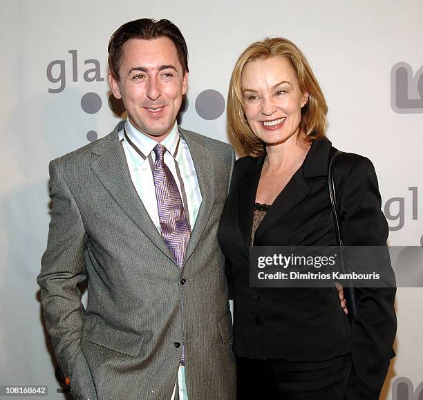 Alan Cumming and Jessica Lange during 16th Annual GLAAD Media Awards - Arrivals at Marriott Marquis in New York City, New York, United States.