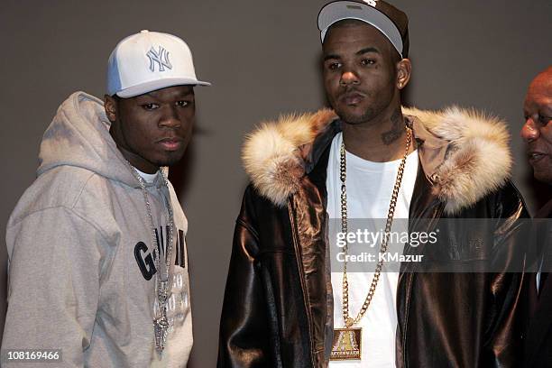 Cent and The Game during 50 Cent and The Game Press Conference at Schomburg Center for Research in Black Culture in New York City, New York, United...