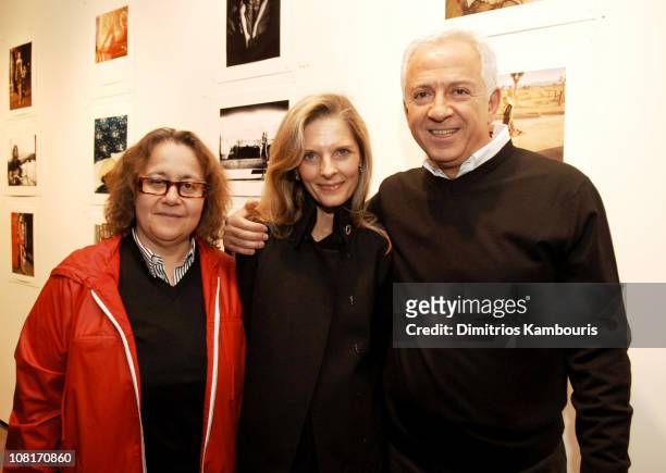 Ingrid Sischy, Sandy Brant and Paul Marciano during GUESS? and W Magazine Party for Behind the Lens: The Next GUESS? Fashion Photographer at Spike...