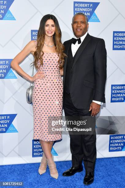 Hope Dworaczyk and Robert F. Smith attend the 2018 Robert F. Kennedy Human Rights' Ripple Of Hope Awards at New York Hilton Midtown on December 12,...