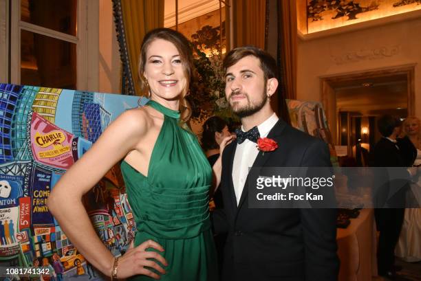 Model/Pastry chef Segolene Dalsace and blogger Yanis Bargoin attend Bal Des Tsars Et Des Tsarines At Hotel Interallie on January 12, 2019 in Paris,...