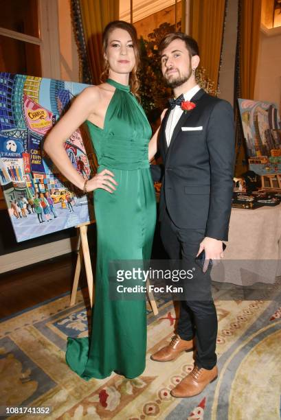 Model/Pastry chef Segolene Dalsace and blogger Yanis Bargoin attend Bal Des Tsars Et Des Tsarines At Hotel Interallie on January 12, 2019 in Paris,...