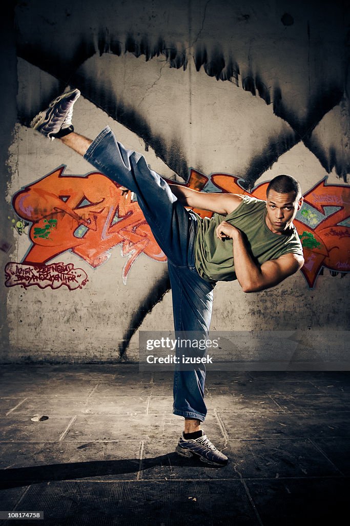 Jovem boxe tailandês