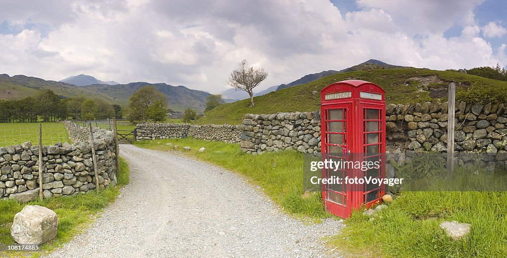 Red phone box, Lake District, UK