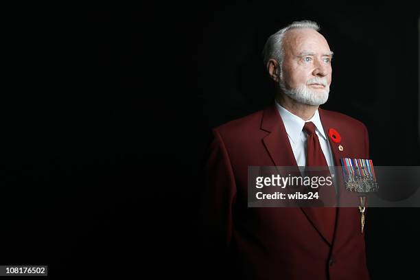 wwii veteran - canadian military uniform stock pictures, royalty-free photos & images