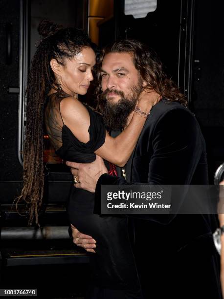 Lisa Bonet and Jason Momoa attend the premiere of Warner Bros. Pictures' "Aquaman" at TCL Chinese Theatre on December 12, 2018 in Hollywood,...