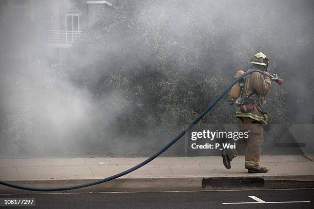firefighter - california fire fighter stock pictures, royalty-free photos & images