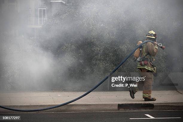 firefighter - california fire stock pictures, royalty-free photos & images