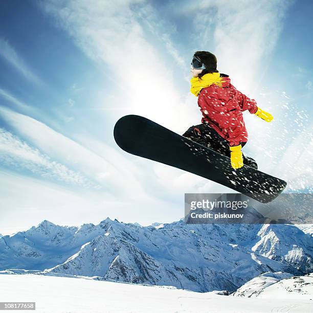 big aria - big air snowboarding foto e immagini stock