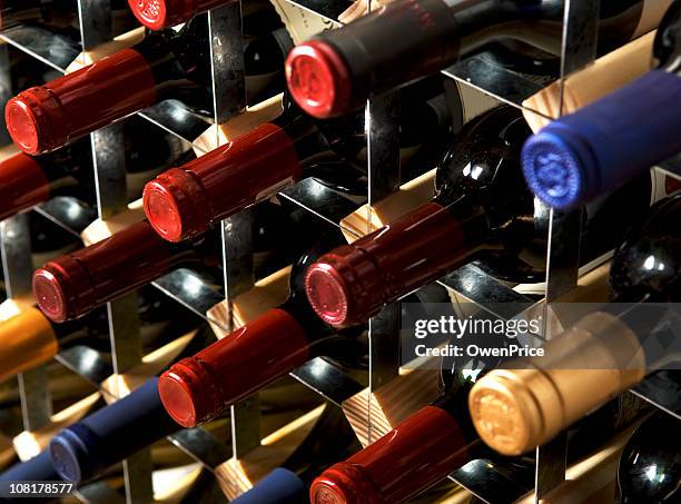 wine - wine rack stock pictures, royalty-free photos & images