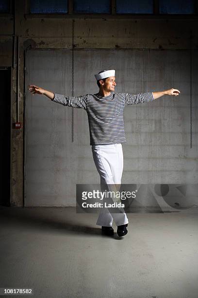 dancing syrtaki - sailor arm stockfoto's en -beelden