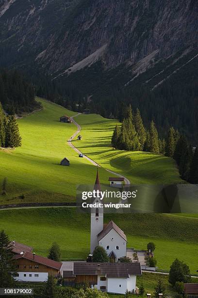 the village gramais - tyrol state stock pictures, royalty-free photos & images