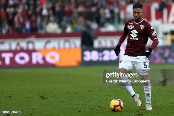 Armando Izzo of Torino FC in action during the Italia Tim Cup football match between Torino Fc and Acf Fiorentina. Afc Fiorentina wins 2-0 over...