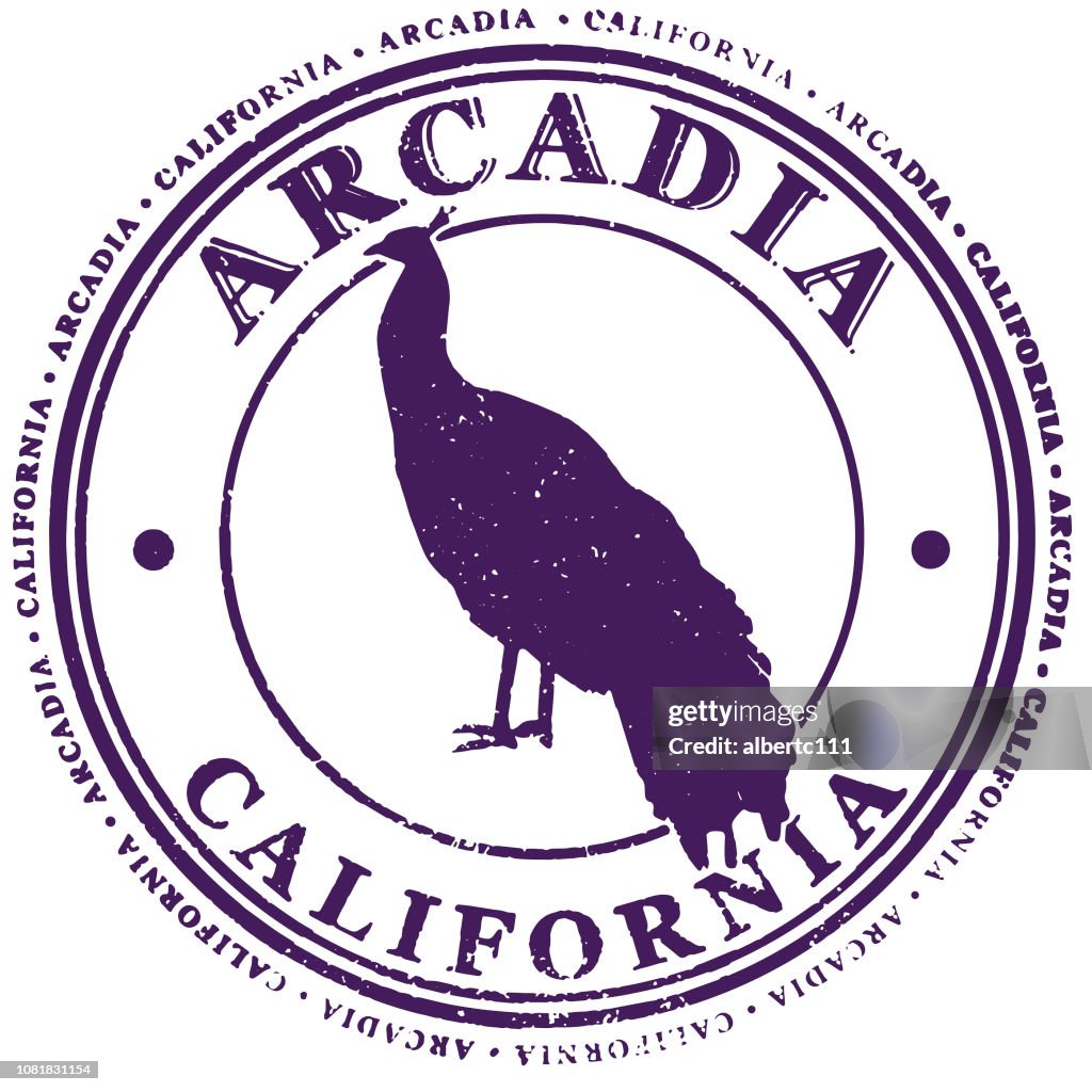 City of Arcadia California Vintage Stamp